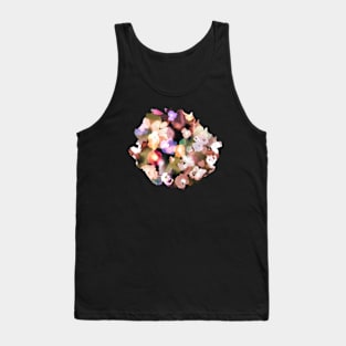 Ombré Abstract Flowers Tank Top
